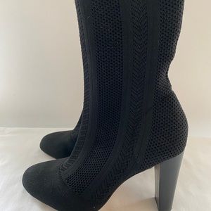 Charles David Herringbone Stretch Sock Bootie